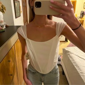 XS white altard state corset top